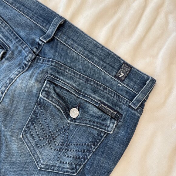 7 For All Mankind “A” Pocket Bootcut Jeans Size 28 Medium Wash - Picture 12 of 13